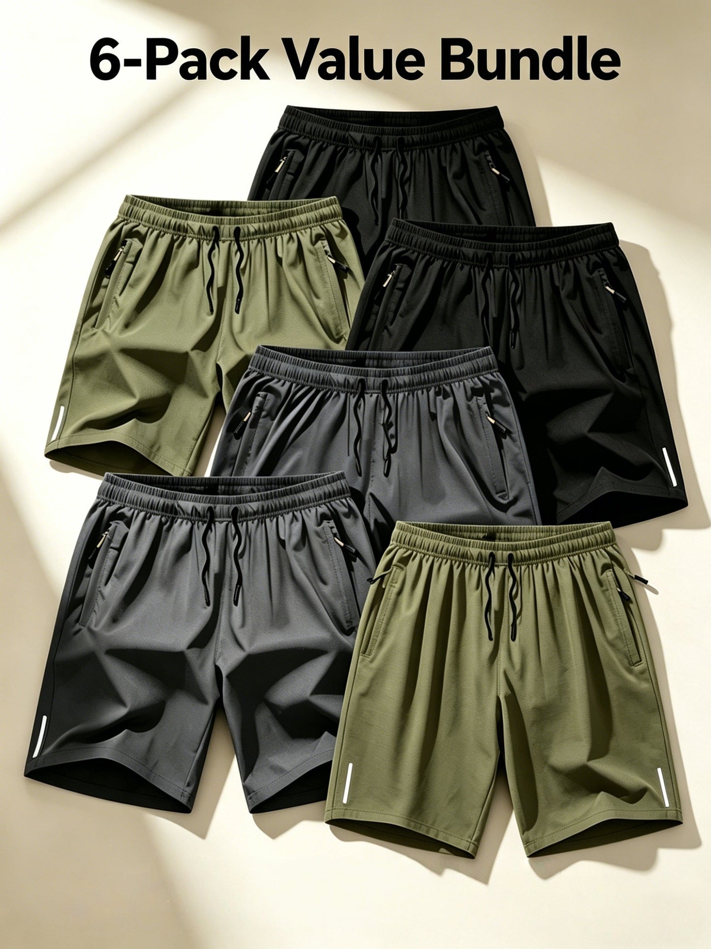 Men's Casual Shorts - Stretch Comfort – 6-piece orange gray – view 11