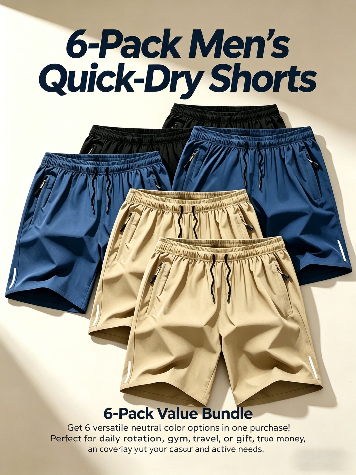Men's Casual Shorts - Stretch Comfort – 6-piece orange gray – view 14