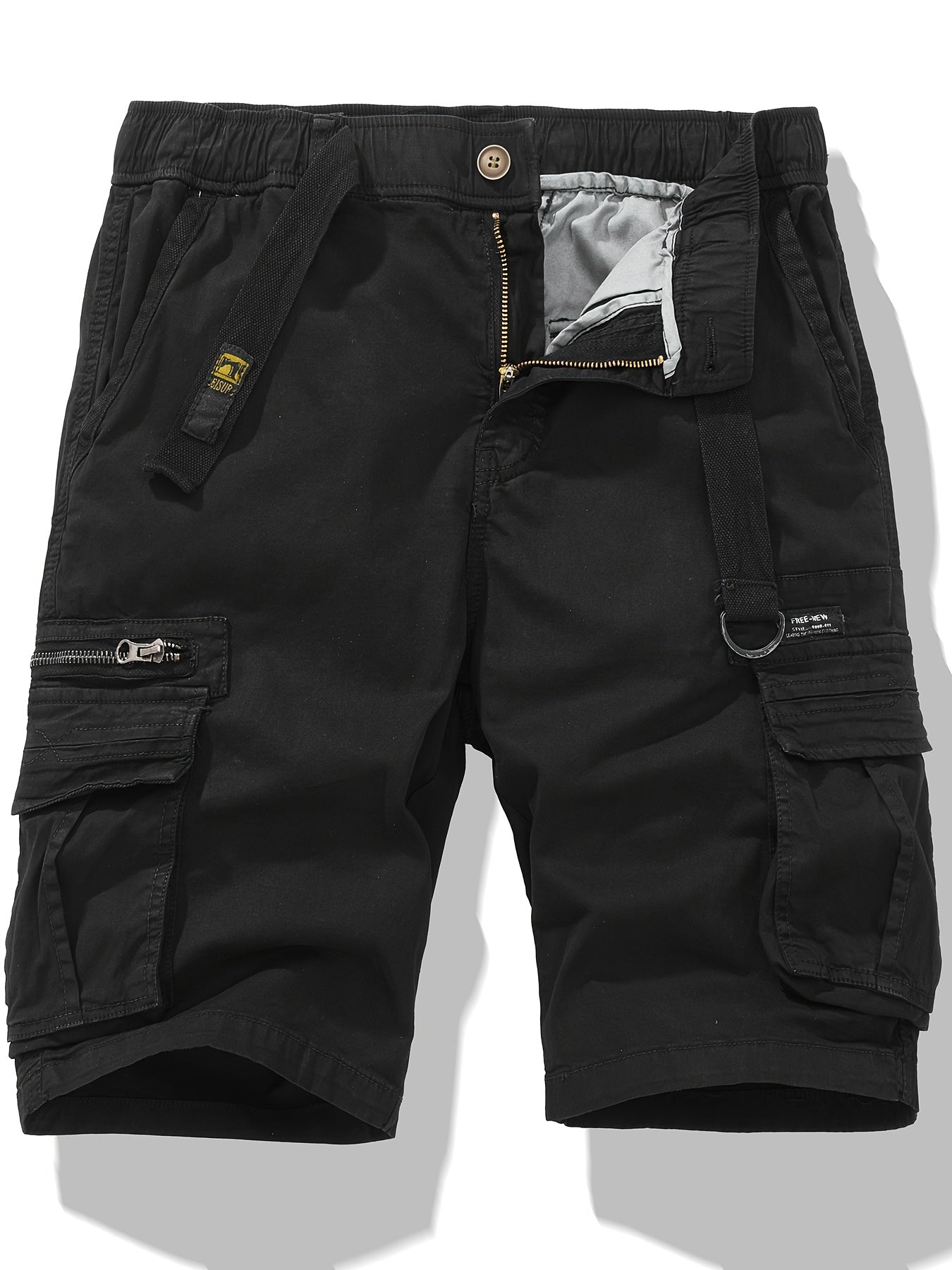Men's Casual Shorts - Stretch Comfort – Black Cotton – view 9