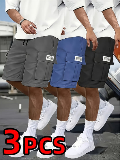 Men's Casual Shorts - Stretch Comfort – Black+green+brown – main product image
