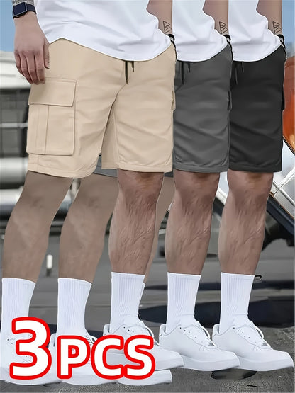 Men's Casual Shorts - Stretch Comfort – Black+green+brown – view 8