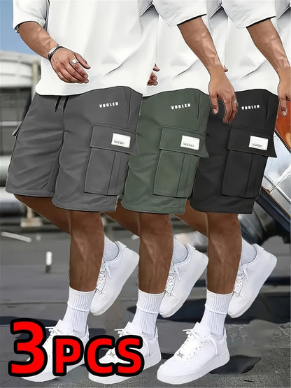 Men's Casual Shorts - Stretch Comfort – Black+green+brown – view 12
