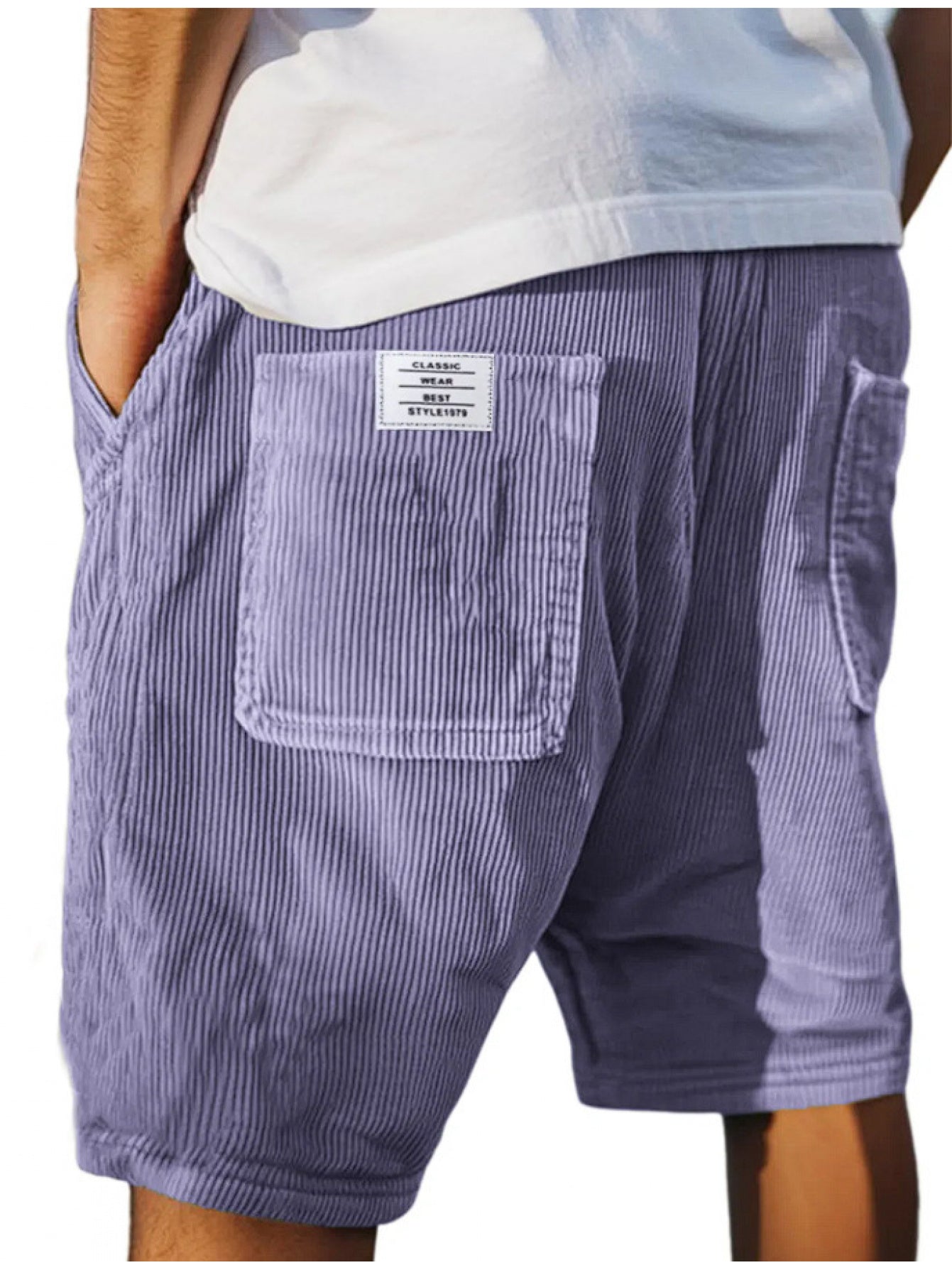 Men's Casual Shorts - Stretch With Pockets – Black – view 4