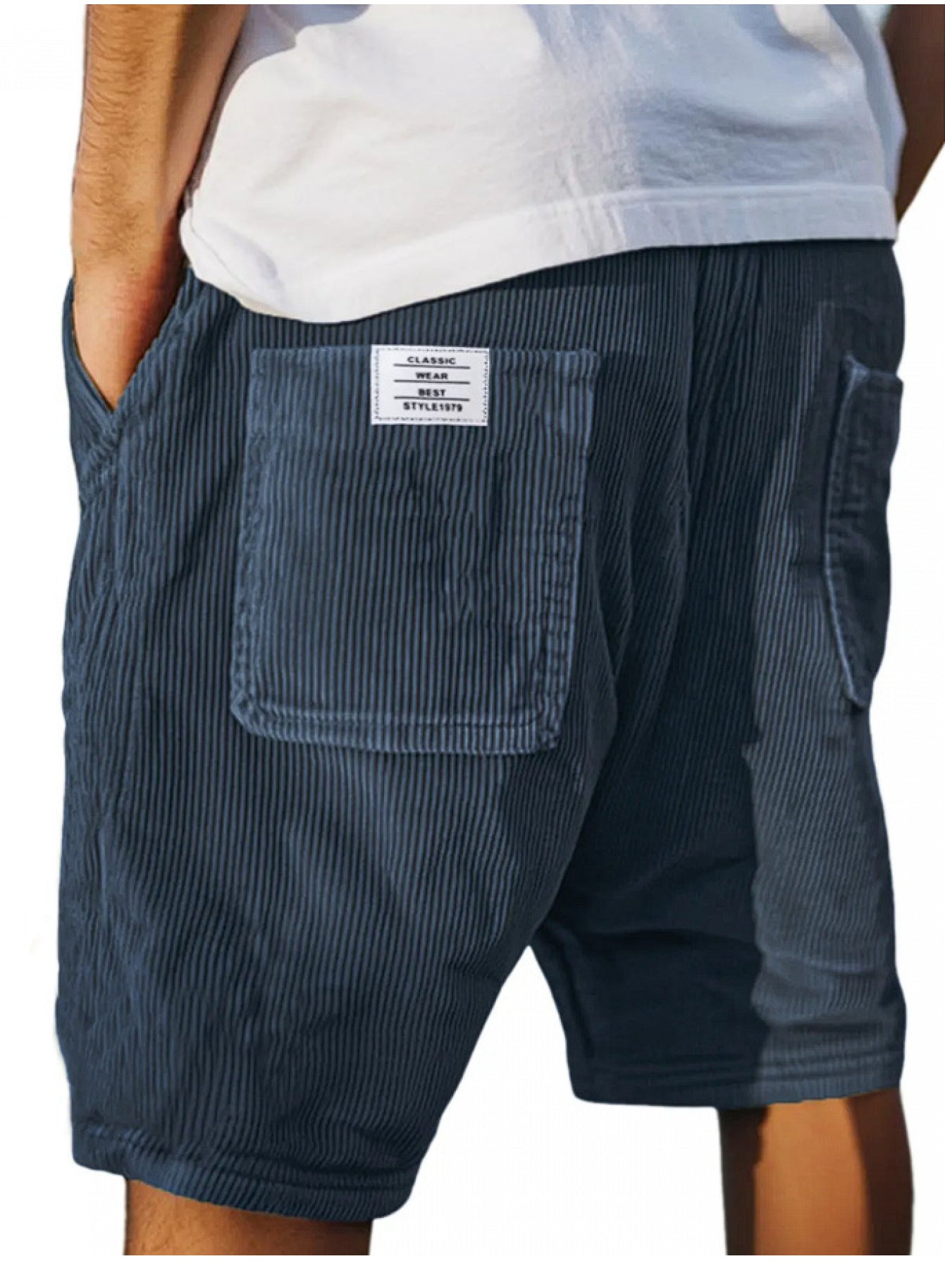 Men's Casual Shorts - Stretch With Pockets – Black – view 7