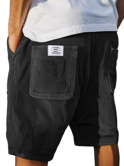 Men's Casual Shorts - Stretch With Pockets – Black – view 9