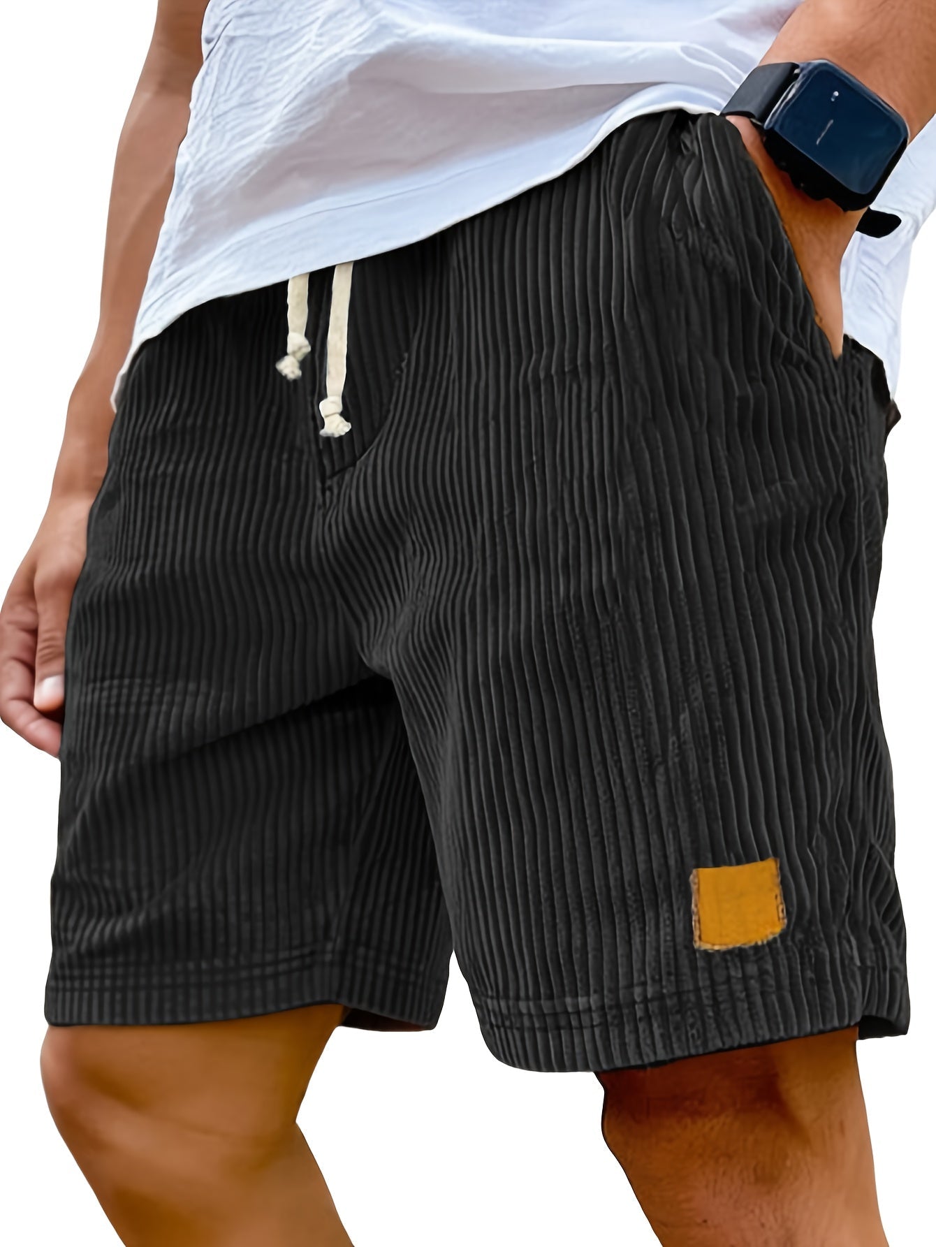 Men's Casual Shorts - Stretch With Pockets – Navy Color Lace – view 4