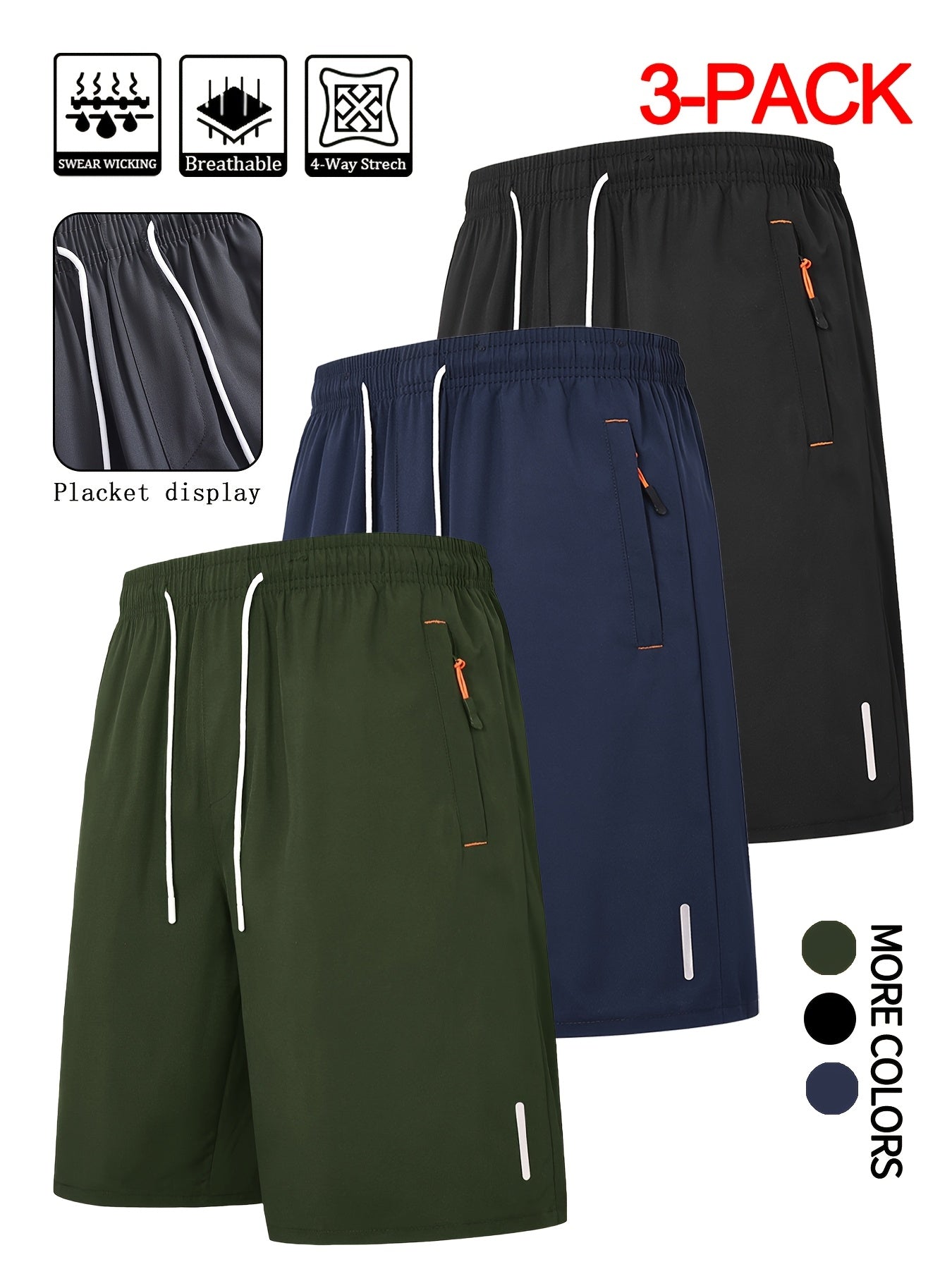 Men's Casual Shorts - Stretch With Pockets – Sizes XS–XXXL – view 14