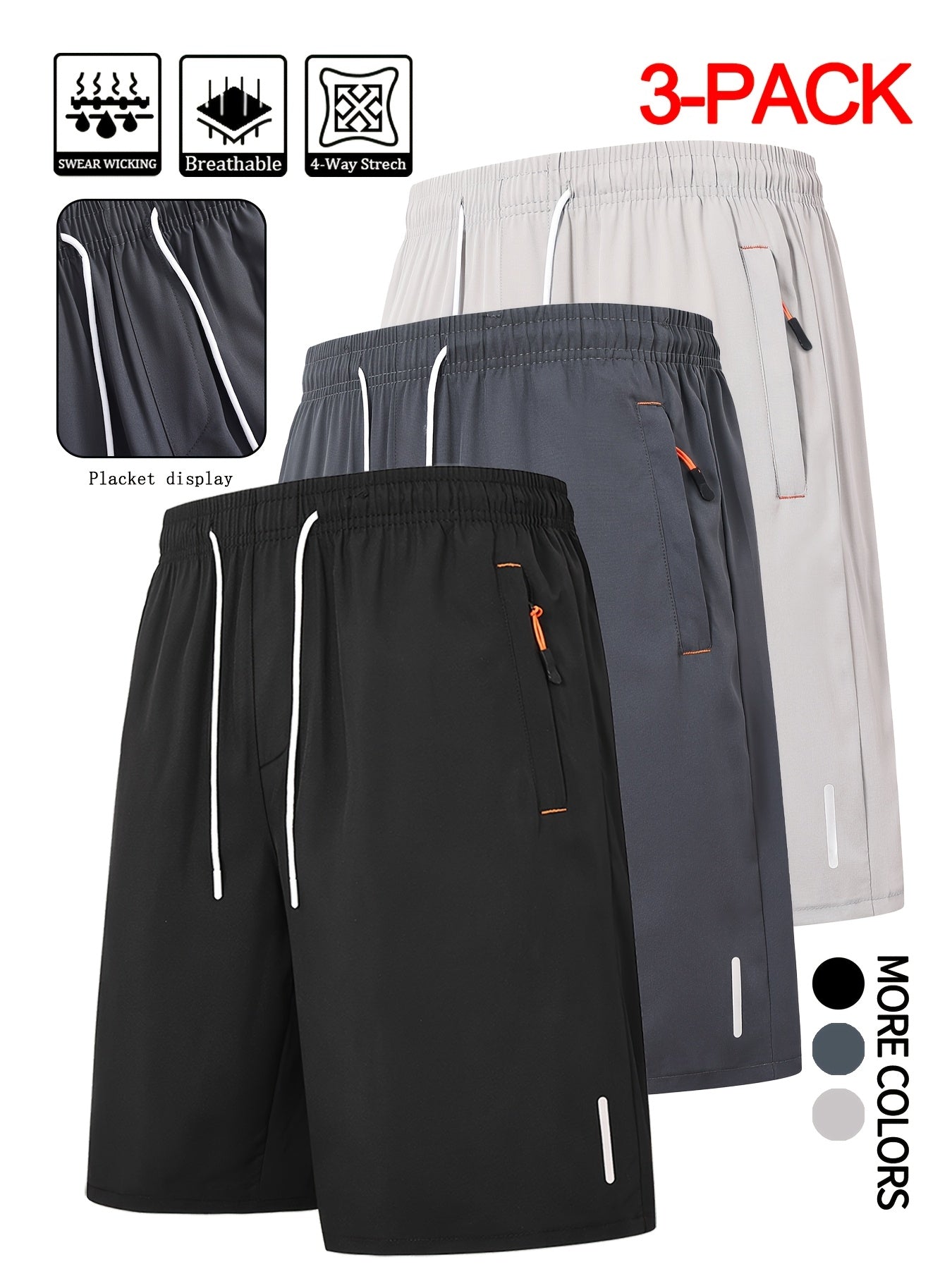 Men's Casual Shorts - Stretch With Pockets – Sizes XS–XXXL – Black option – view 2