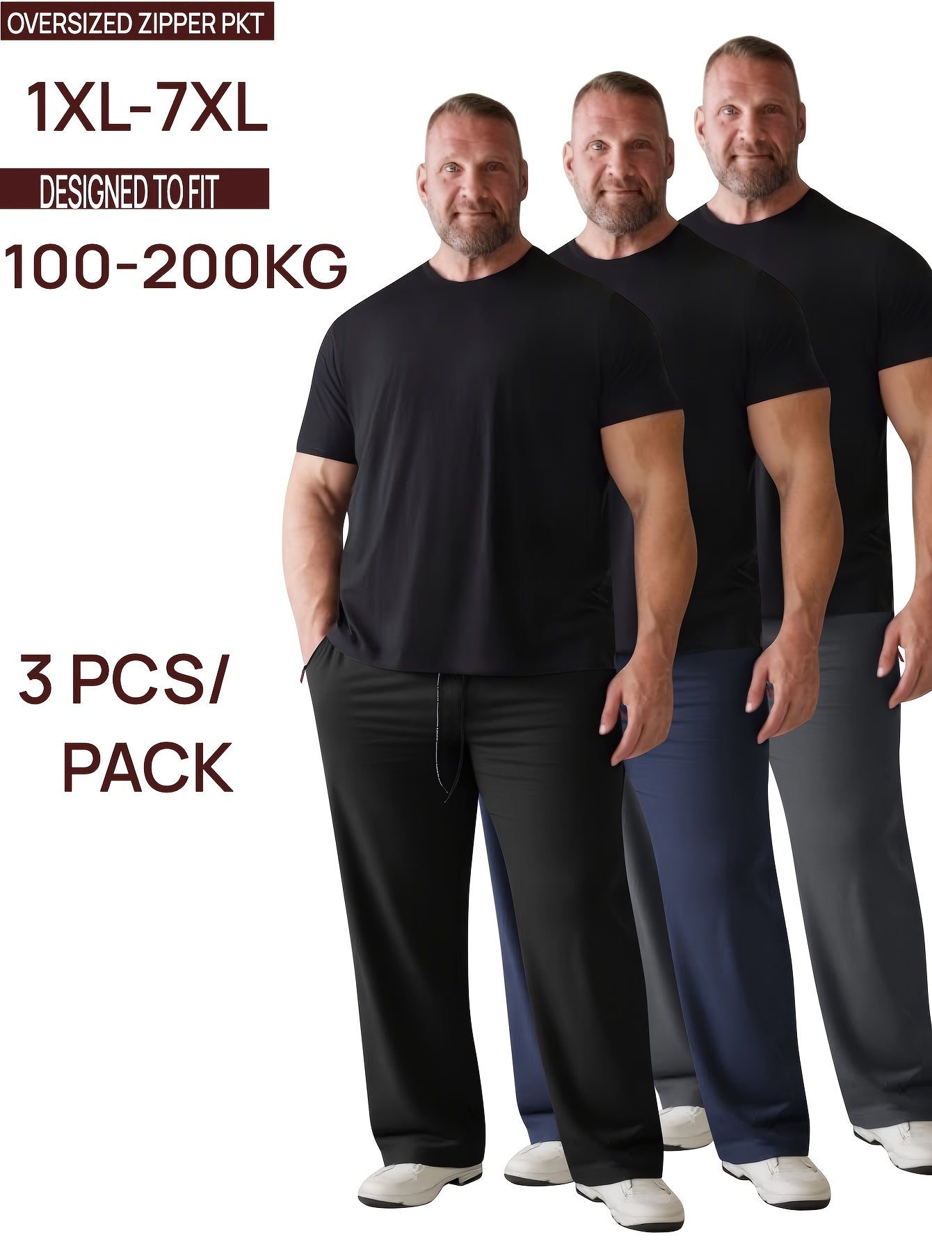 Men's Casual Trousers - Elastic Waist With Pockets – main product image