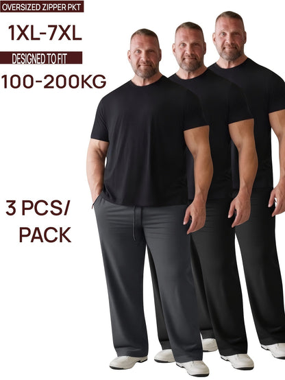 Men's Casual Trousers - Elastic Waist With Pockets – view 2