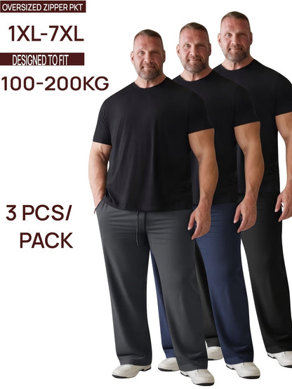 Men's Casual Trousers - Elastic Waist With Pockets – view 3