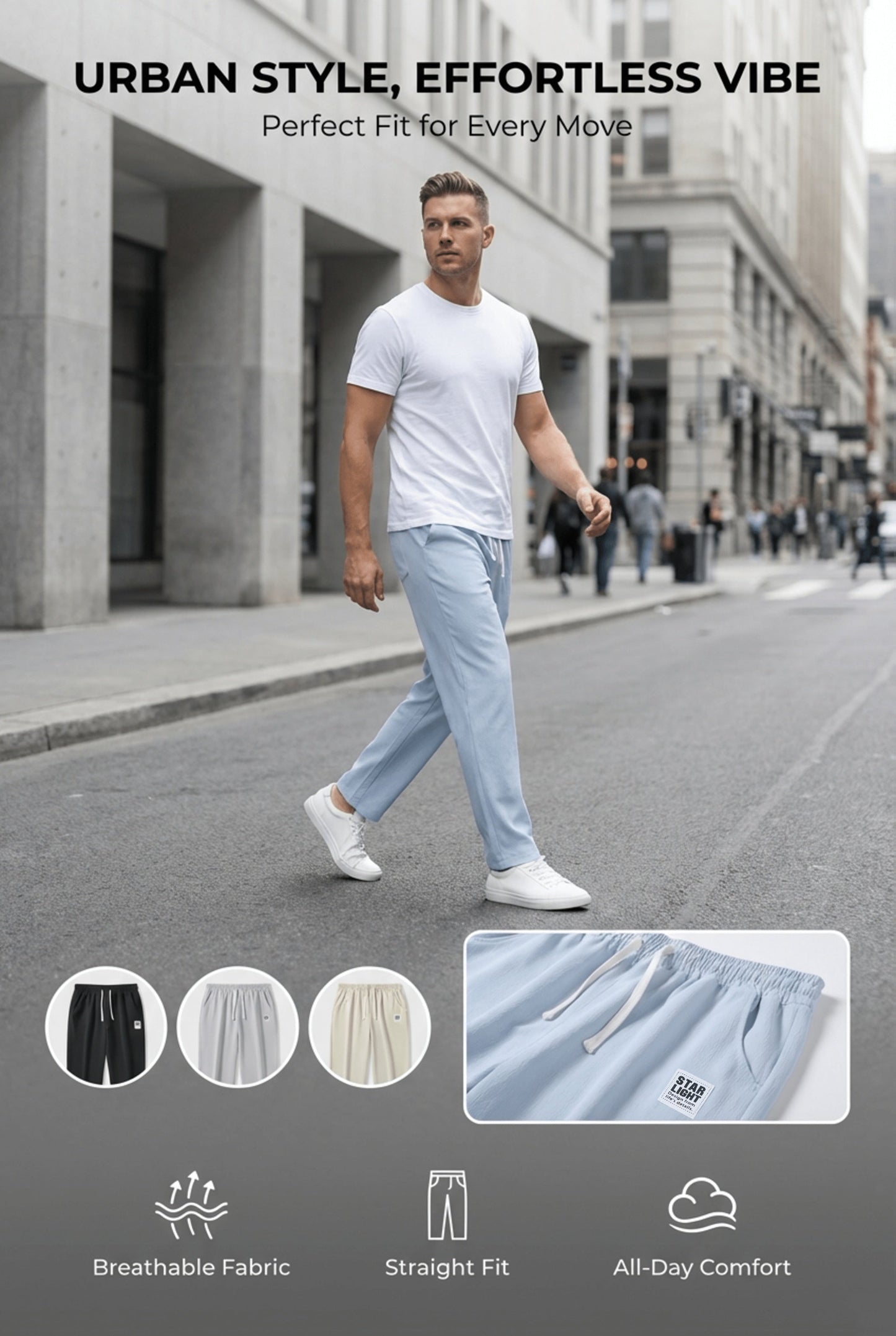 Men's Casual Trousers - Stretch – Regular Fit – view 7