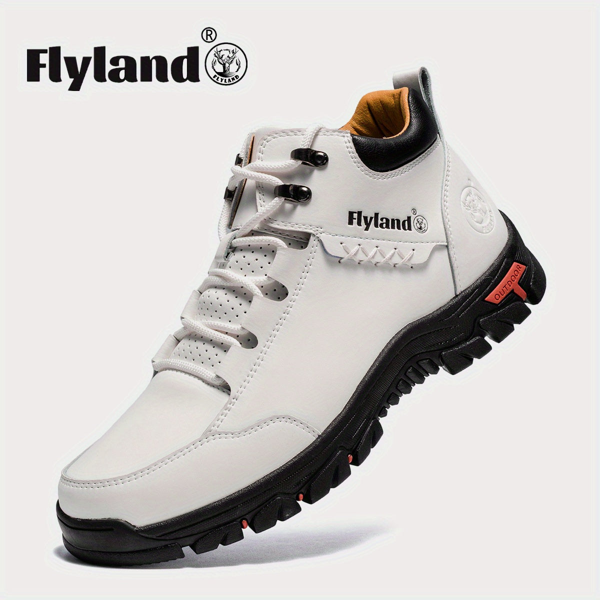 Men's Chukka Boots - Everyday Comfort & Durable Sole – White / Black – White option – view 3