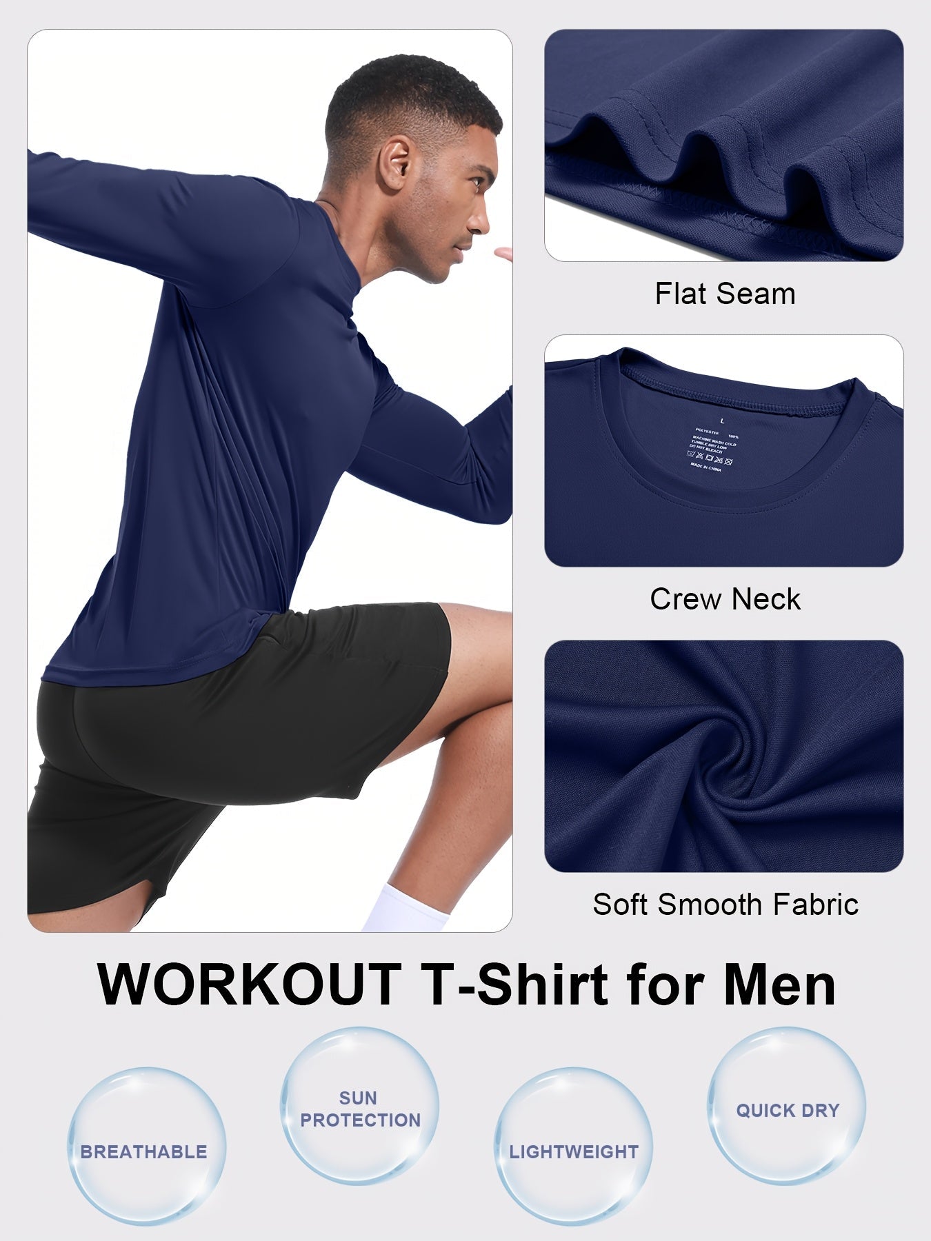 Men's Classic Performance T-Shirt - Regular Fit – 100% polyester / Sizes S–XXL detail view