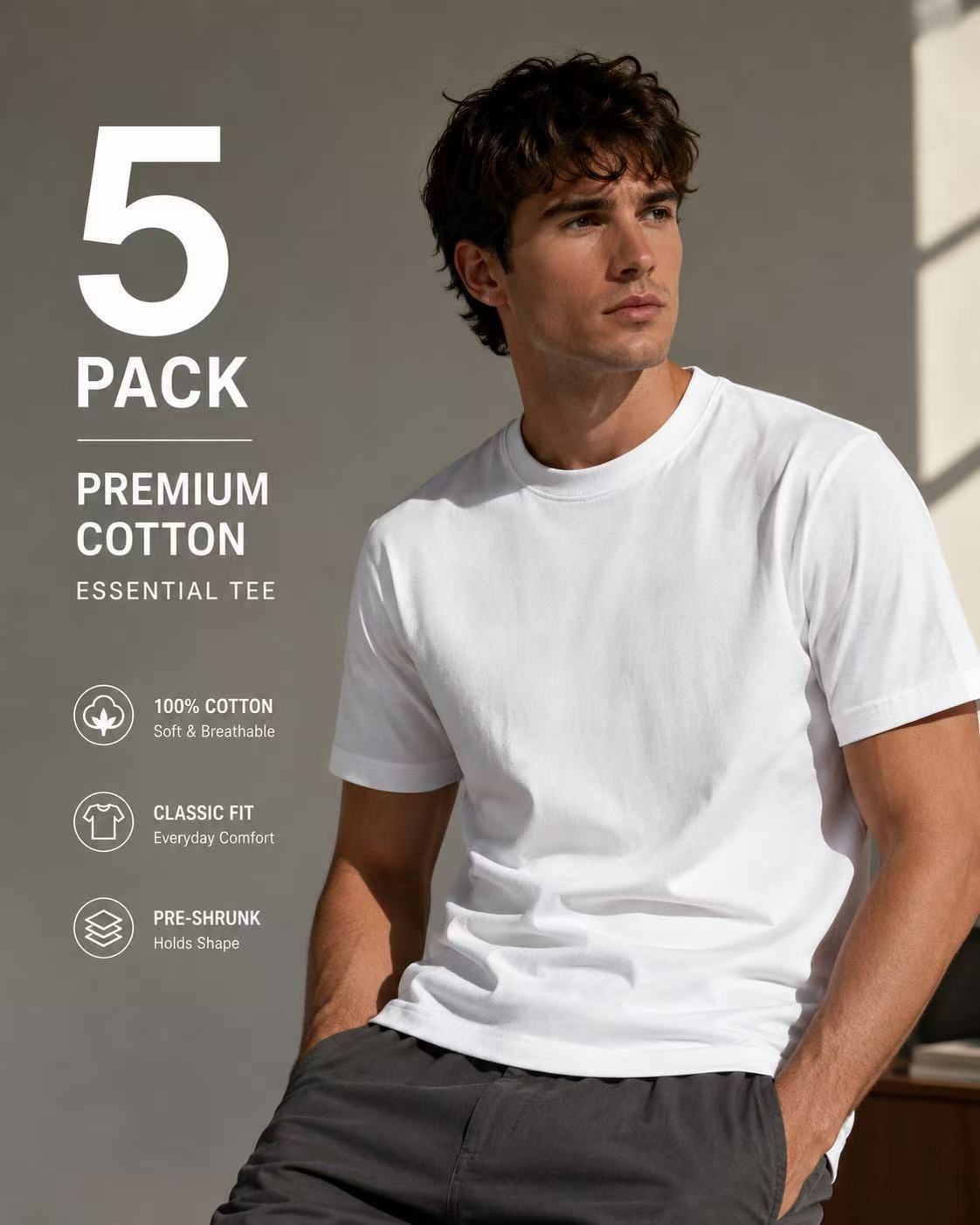 Men's Classic T-Shirt - Crew Neck Short Sleeve – view 6