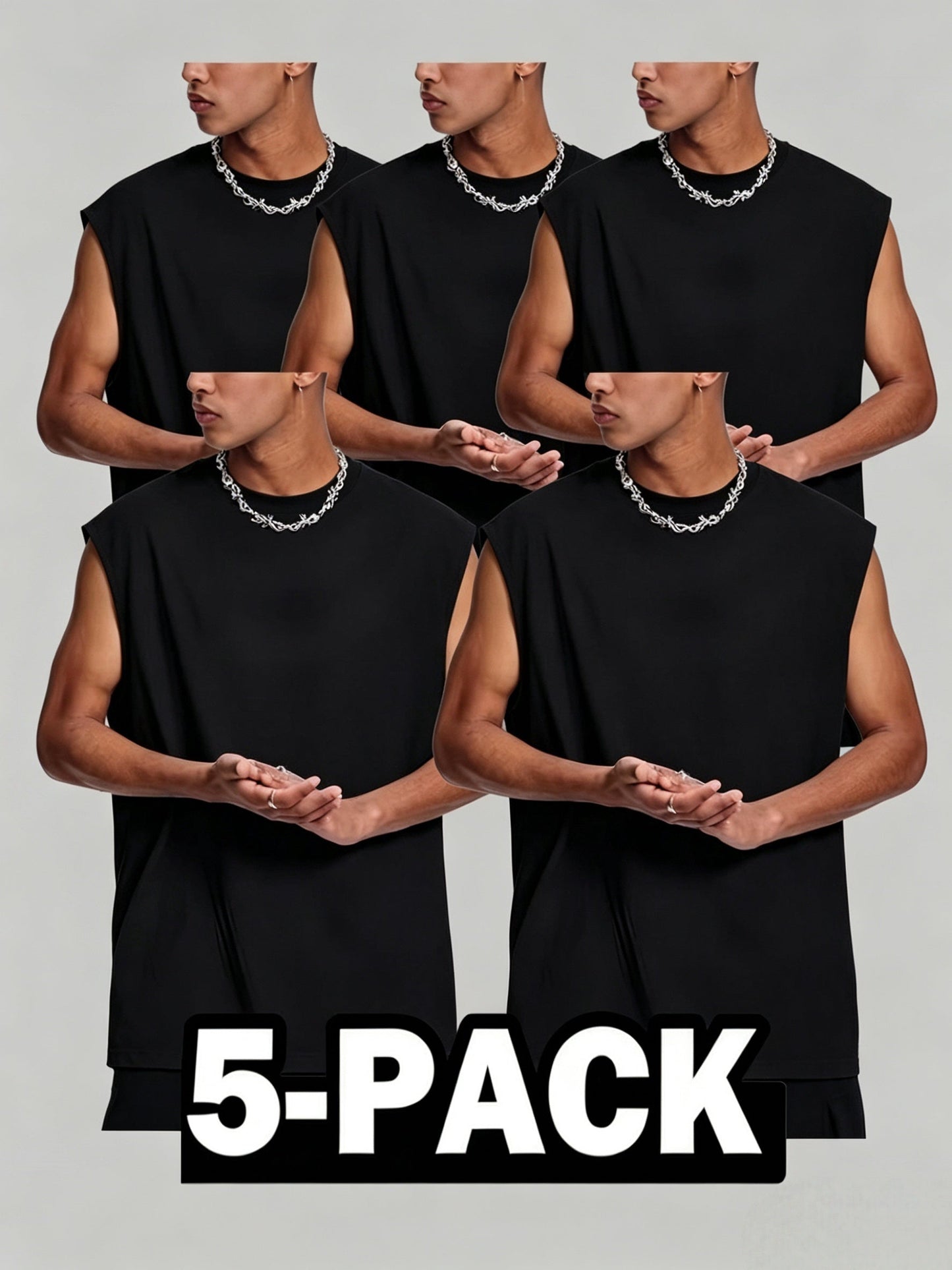 Men's Classic Tank Top - Crew Neck Sleeveless – view 4