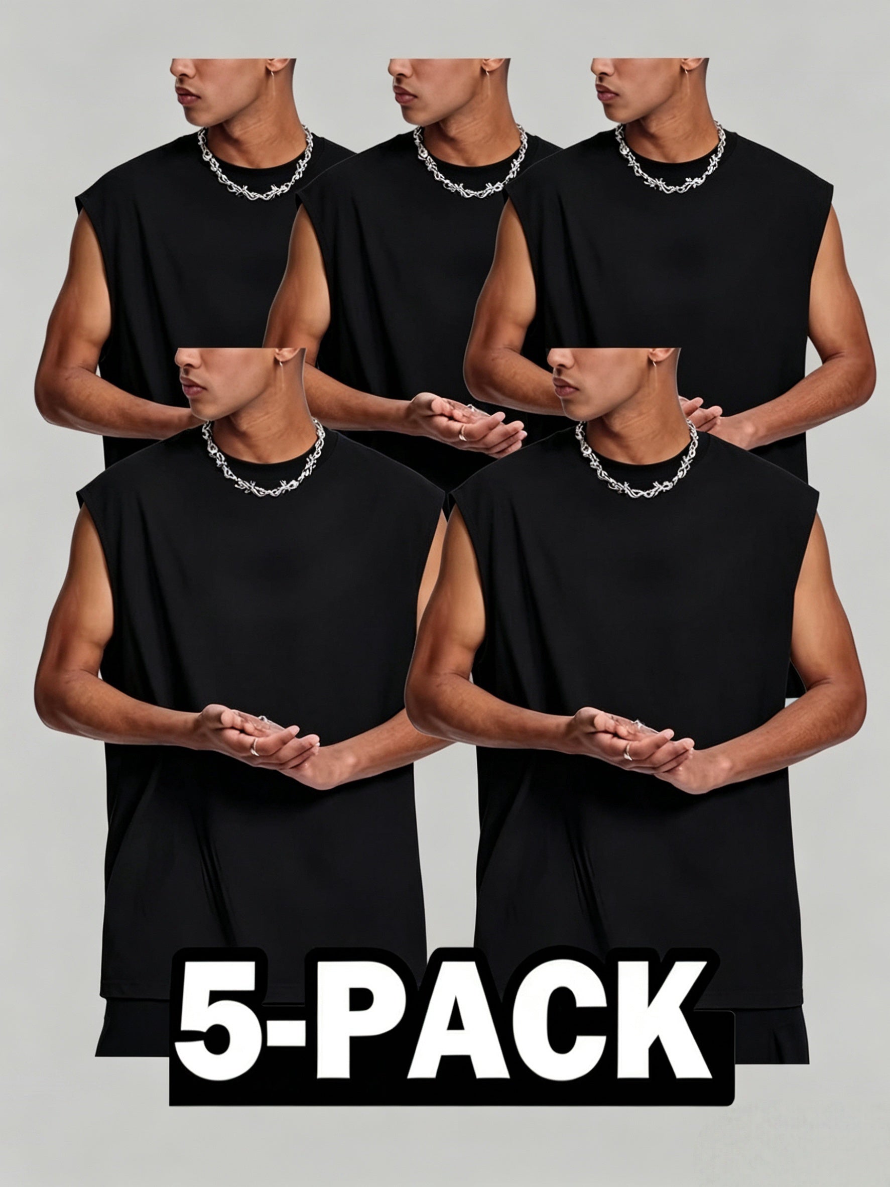 Men's Classic Tank Top - Crew Neck Sleeveless – view 4