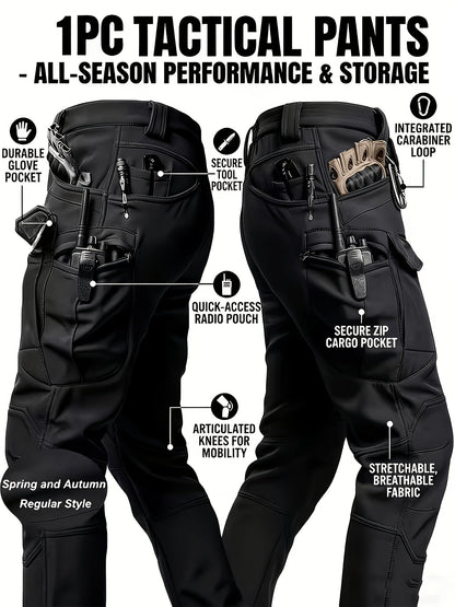 Men's Color C (with belt) Polyester Cargo Cargo Pants – view 2