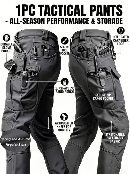 Men's Color C (with belt) Polyester Cargo Cargo Pants – view 11