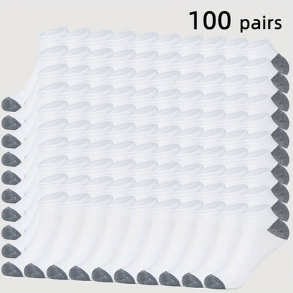 Men's Colorblock Ankle Socks - 100-Pair Pack – view 2