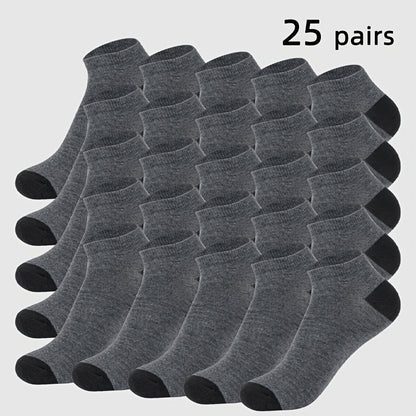 Men's Colorblock Ankle Socks - 25-Pair Pack – view 2