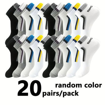 Men's Colorblock Ankle Socks - 30-Pair Pack – view 3