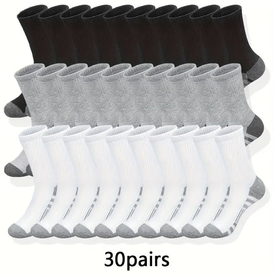 Men's Colorblock Crew Socks - 30-Pair Pack – main product image