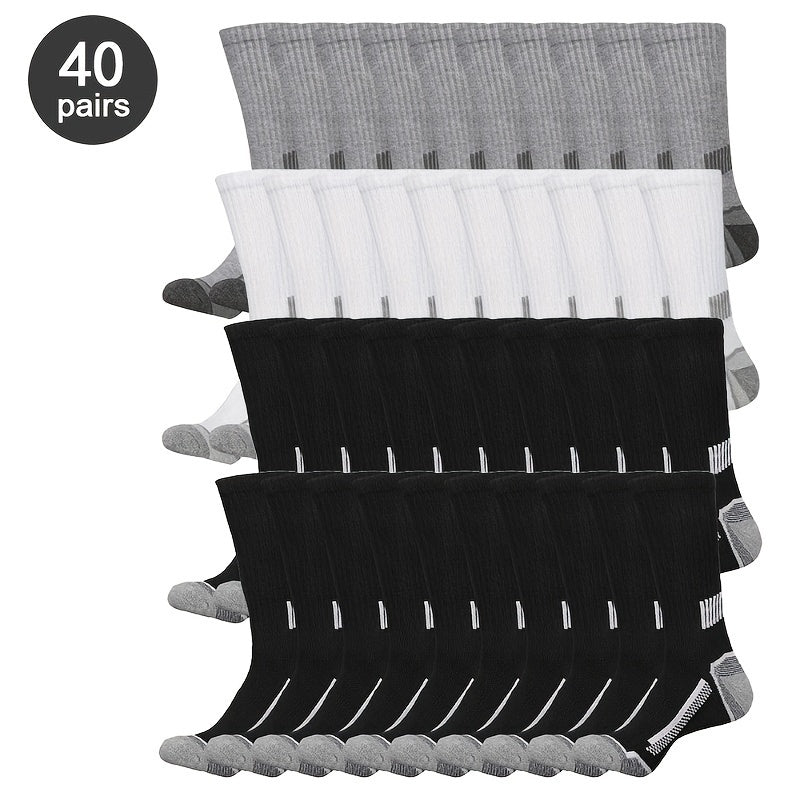 Men's Colorblock Crew Socks - 40-Pair Pack – main product image