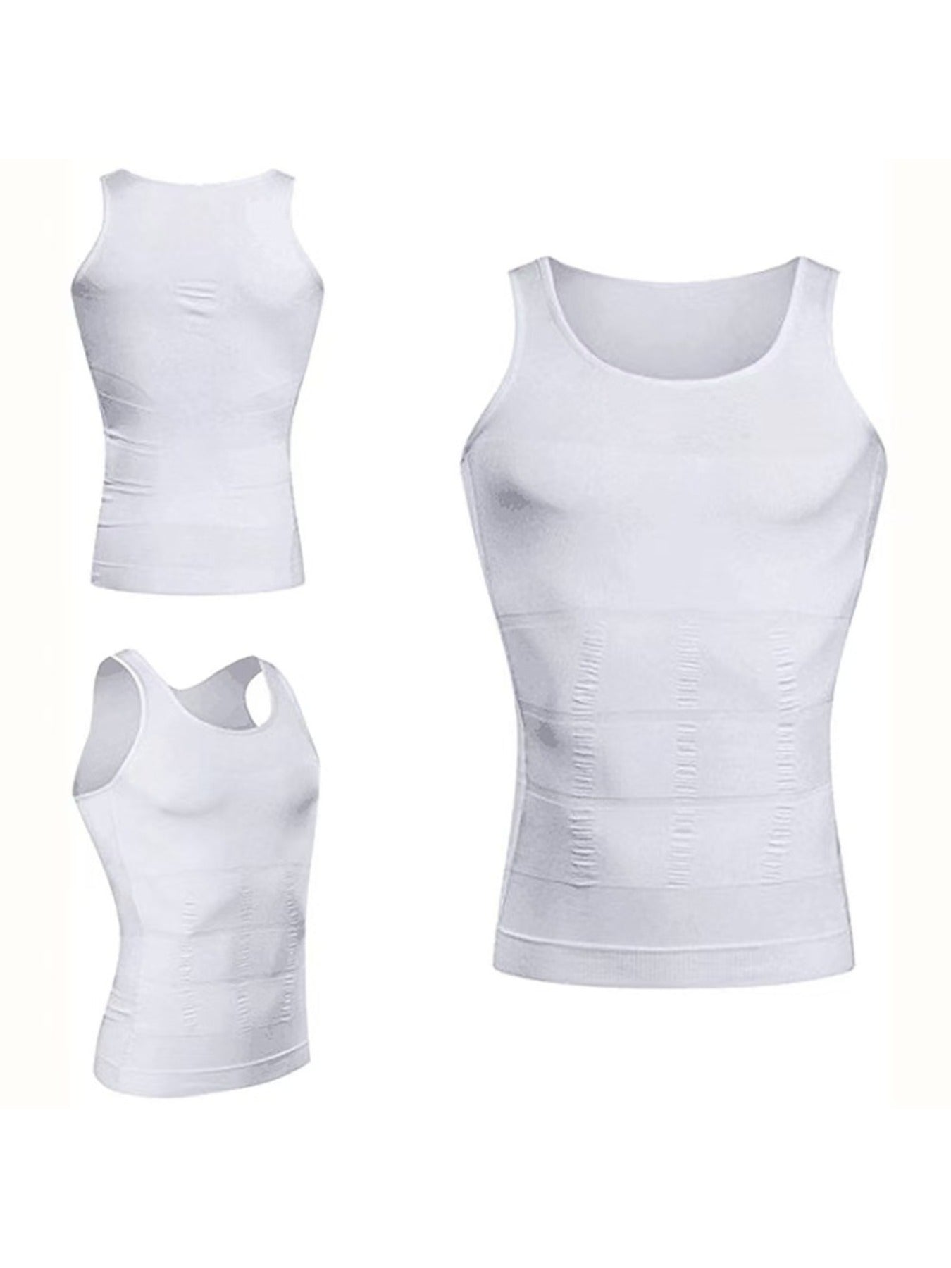 Men's Compression Shaping Tank Tops - 5-Pack Workout Support – view 3