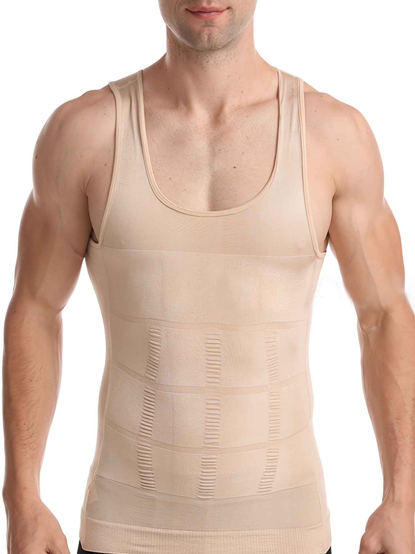 Men's Compression Shaping Tank Tops - 5-Pack Workout Support – view 6