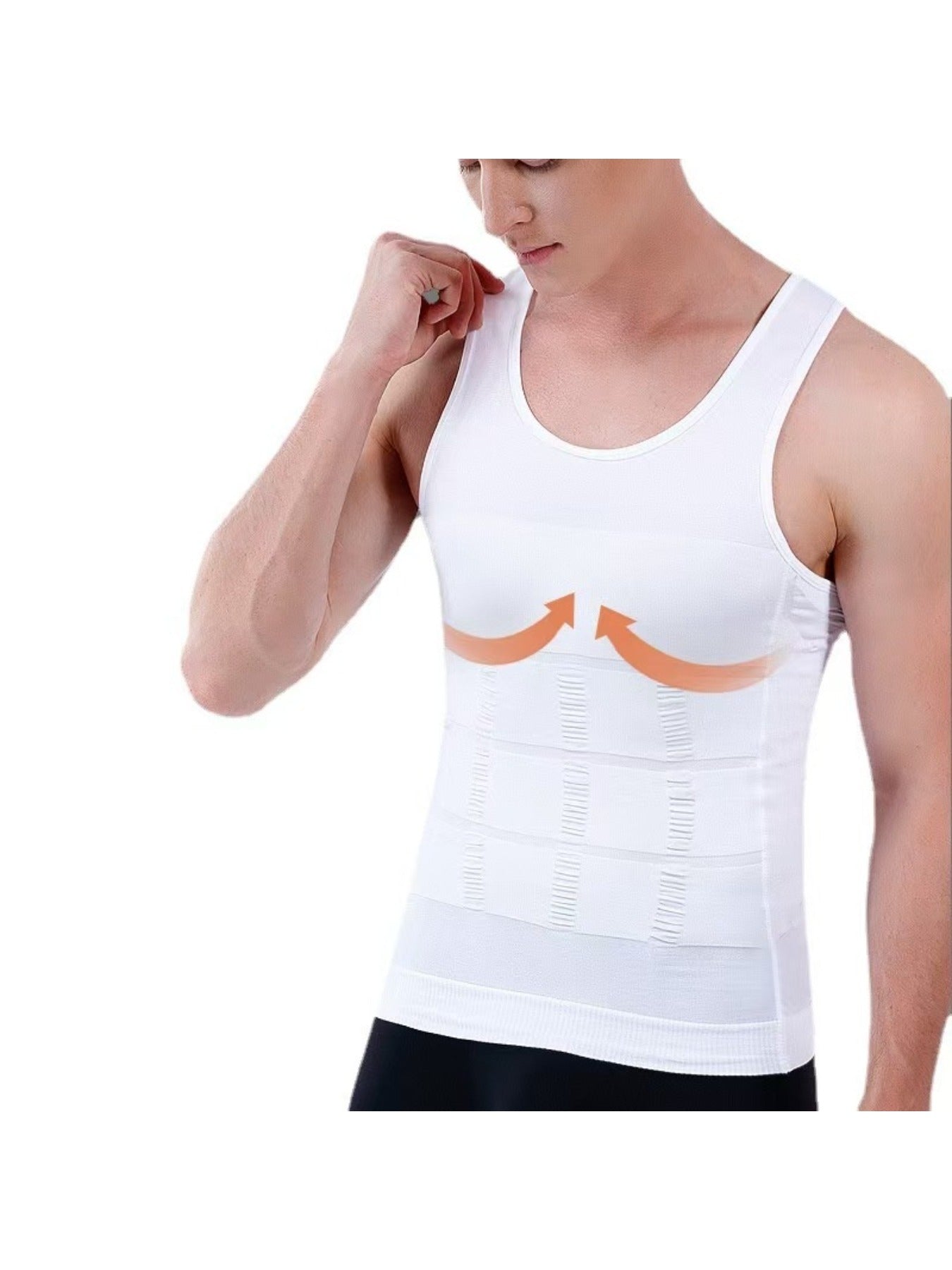 Men's Compression Shaping Tank Tops - 5-Pack Workout Support – view 11