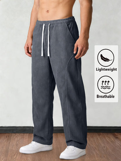 Men's Corduroy Trousers - Drawstring Waist With Pockets – view 18
