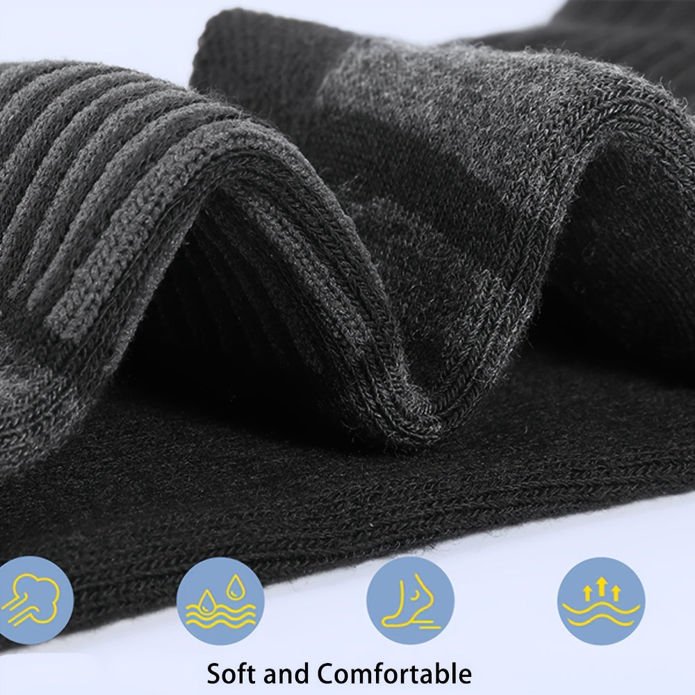 Men's Cotton Crew Socks 10-Pair Pack - Breathable Black – view 2