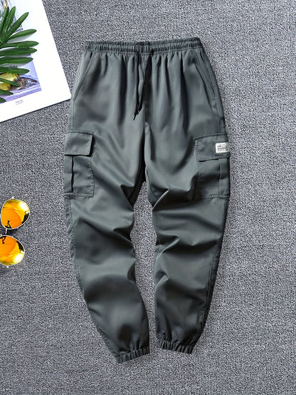Men's Coveralls – Men's Black + Khaki + Dark Gray + Dark Green + Army Green Polyester Pants – view 4