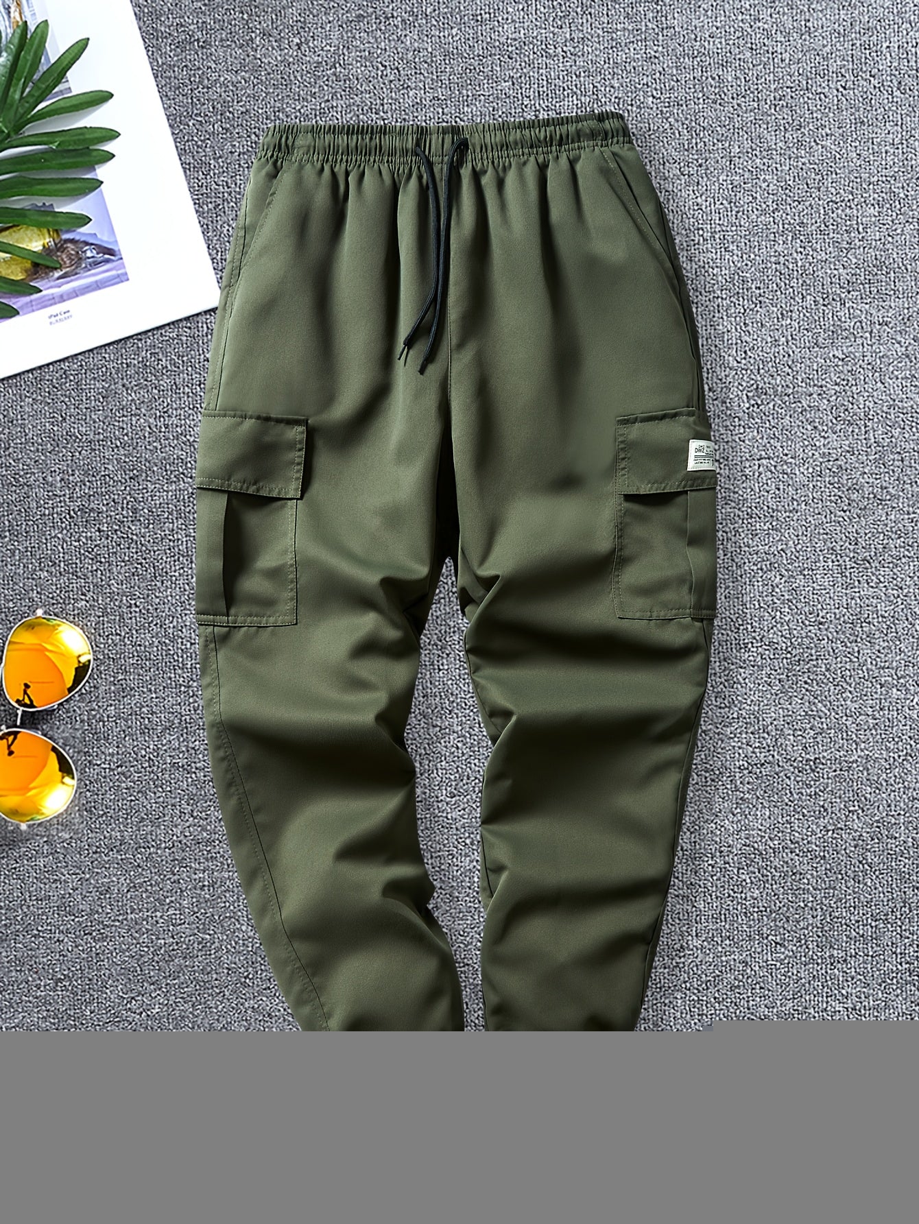 Men's Coveralls – Men's Black + Khaki + Dark Gray + Dark Green + Army Green Polyester Pants – view 5