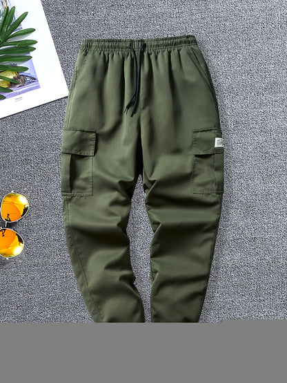 Men's Coveralls – Men's Black + Khaki + Dark Gray + Dark Green + Army Green Polyester Pants – view 5