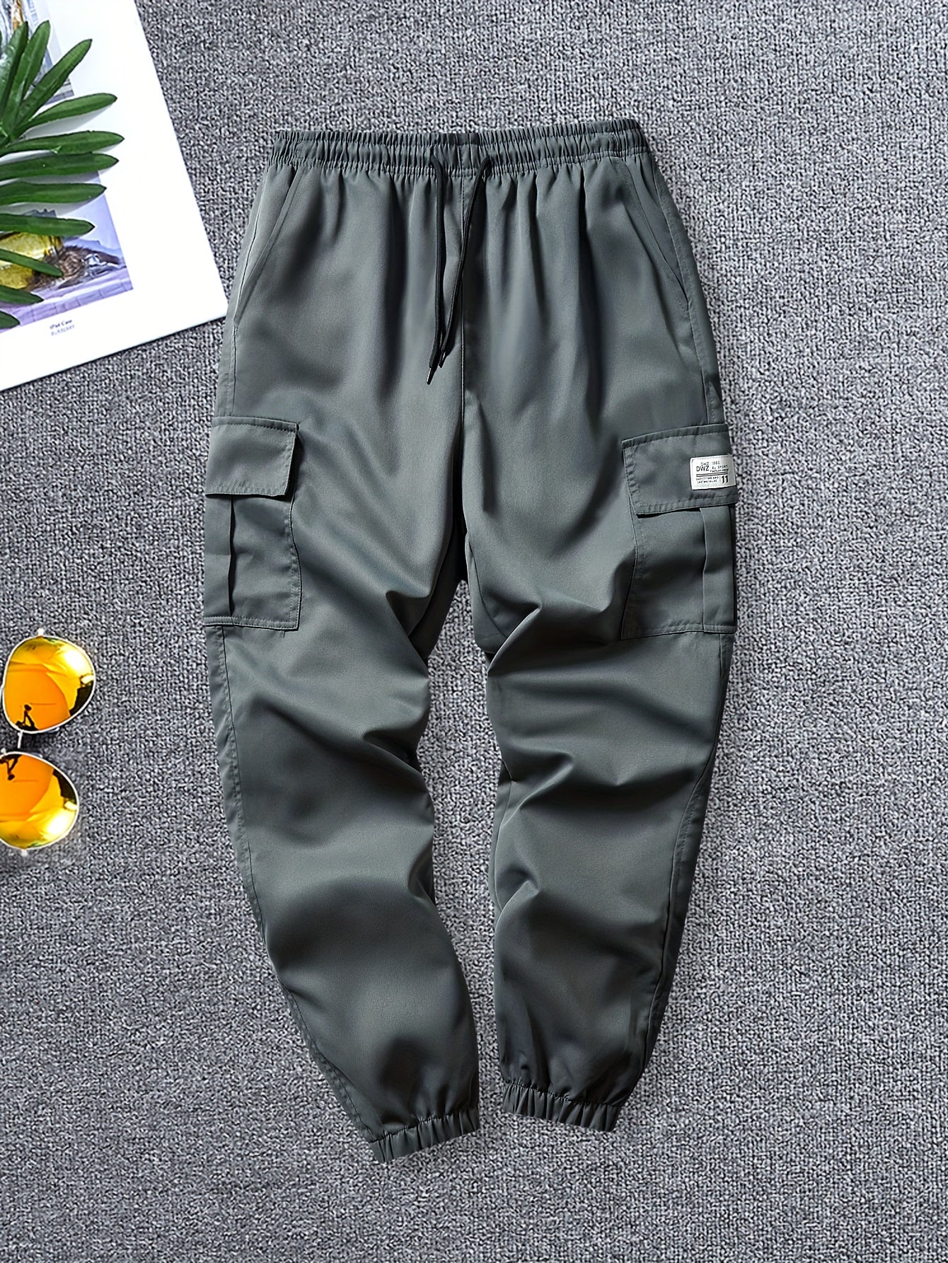 Men's Coveralls – Men's Black + Khaki + Dark Gray + Dark Green + Army Green Polyester Pants – view 10