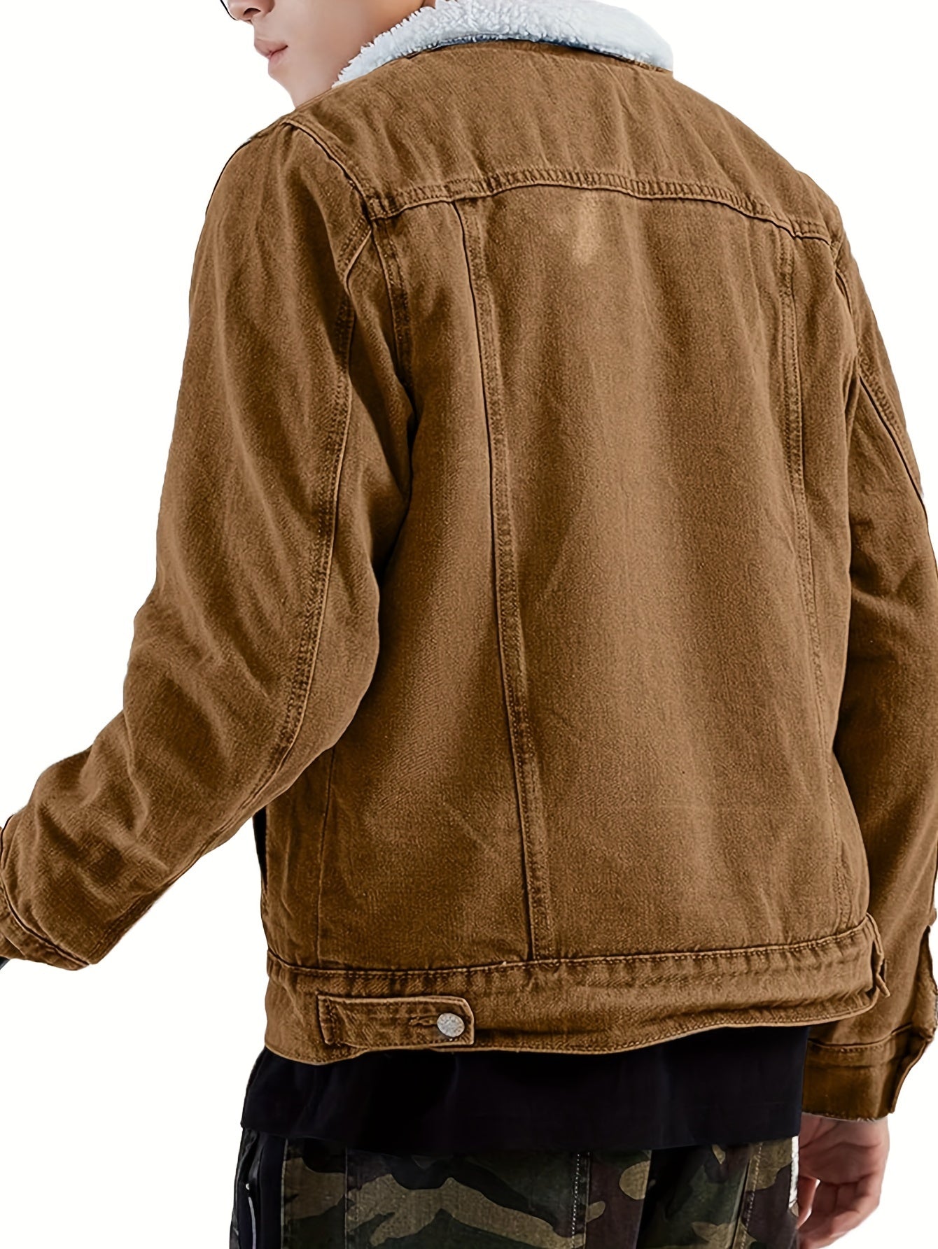 Men's Cozy Denim Button-Front Jacket – view 9