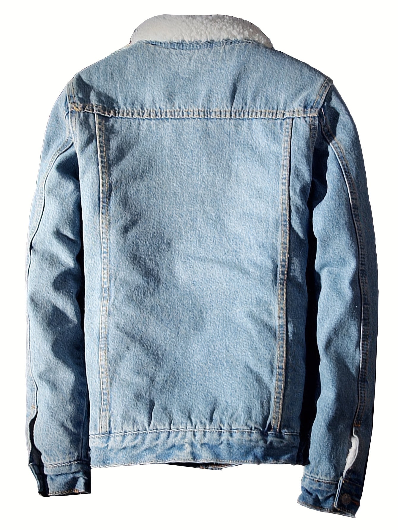 Men's Cozy Denim Button-Front Jacket – view 12