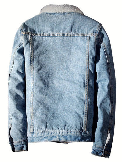 Men's Cozy Denim Button-Front Jacket – view 12