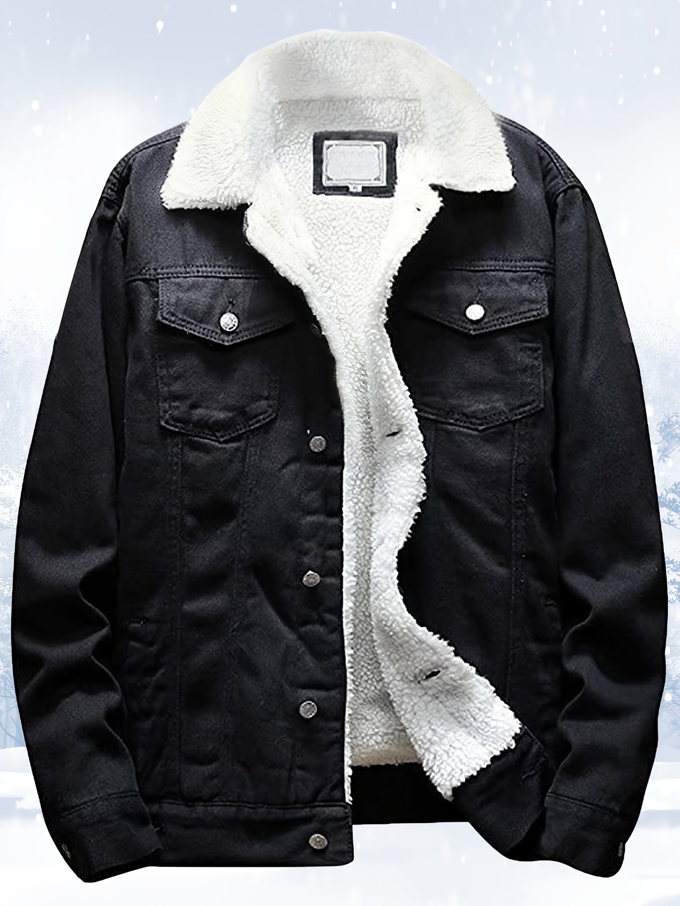 Men's Cozy Denim Button-Front Jacket – view 15
