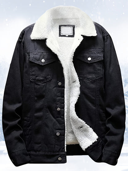 Men's Cozy Denim Button-Front Jacket – view 15