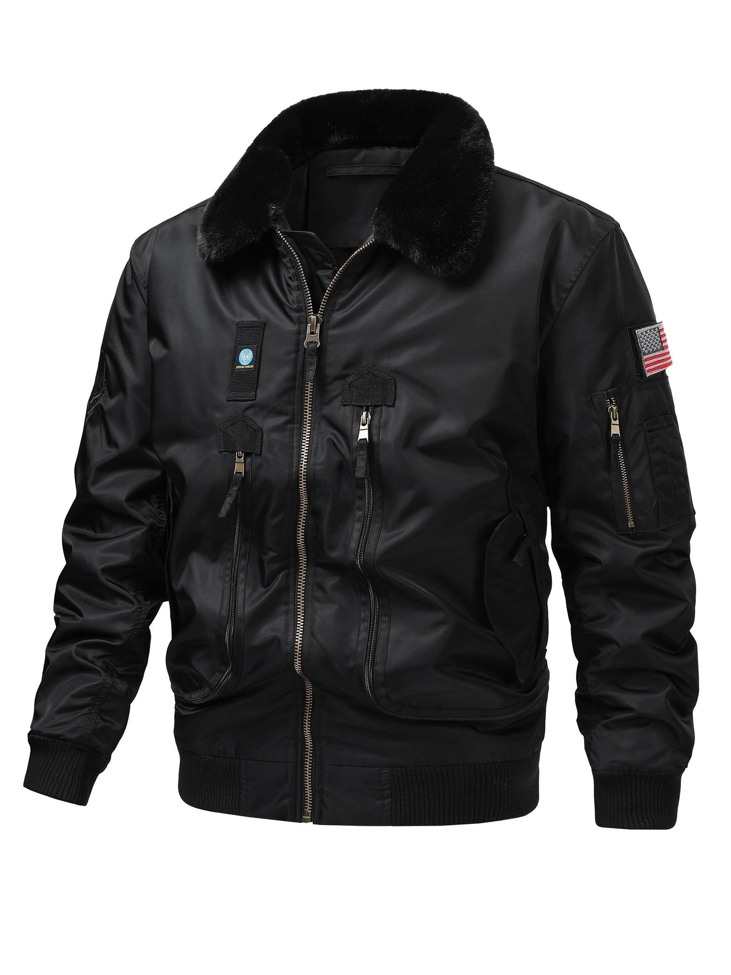 Men's Cozy Faux Fur Zip-Up Jacket – view 6
