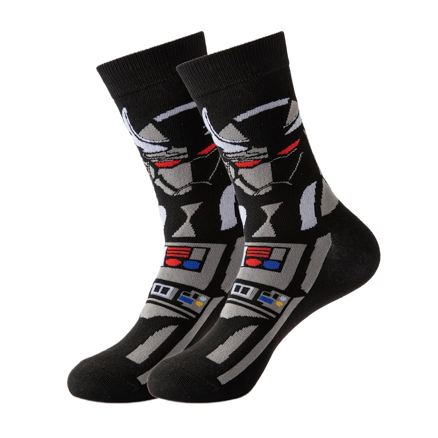 Men's Cute Print Crew Socks - 22-Pair Pack – Polyester blend – view 2