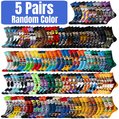 Men's Cute Print Crew Socks - 22-Pair Pack – See product label – view 3
