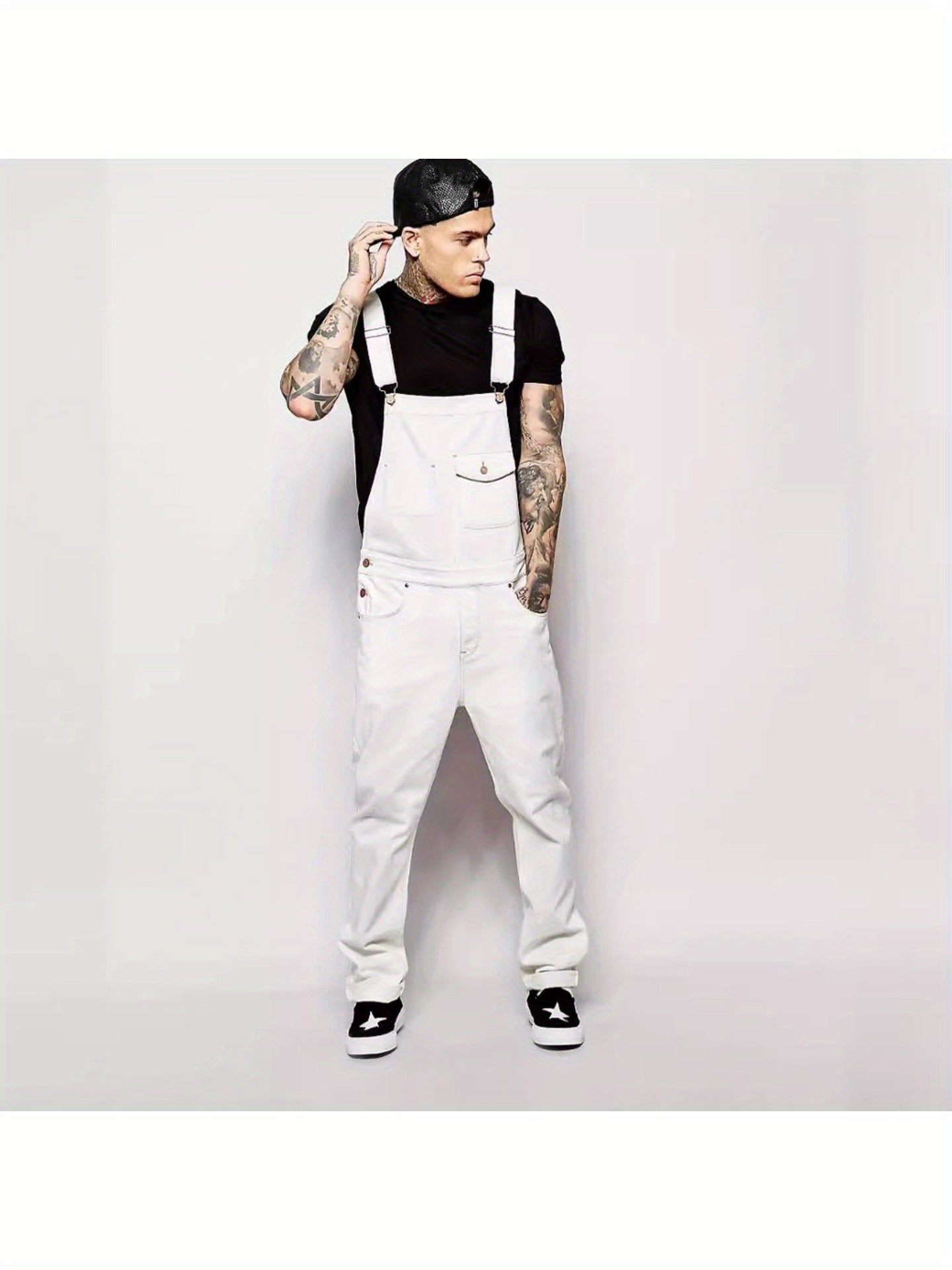 Men's Denim Overalls - Pocket Detail – Sizes M–XXXL – view 20