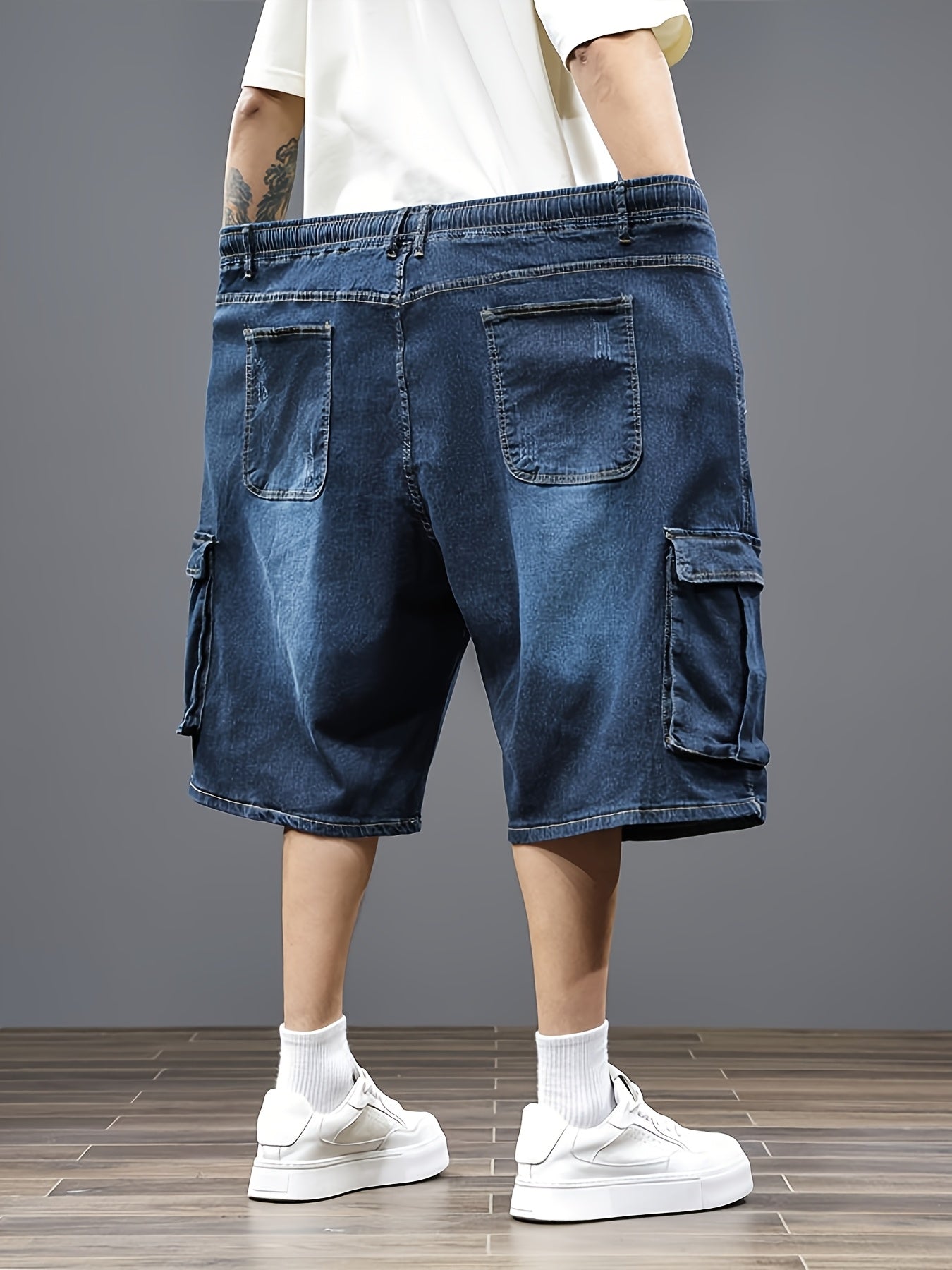 Men's Denim Shorts - Drawstring Waist – view 6