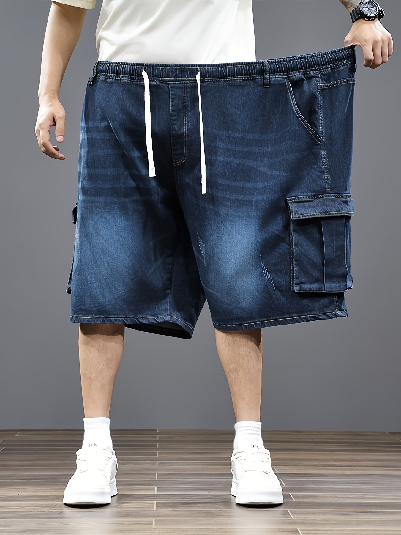 Men's Denim Shorts - Drawstring Waist – view 12