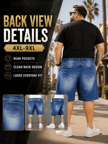Men's Denim Shorts - Elastic Waist – view 4