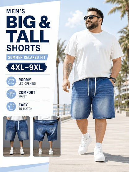 Men's Denim Shorts - Elastic Waist – view 11